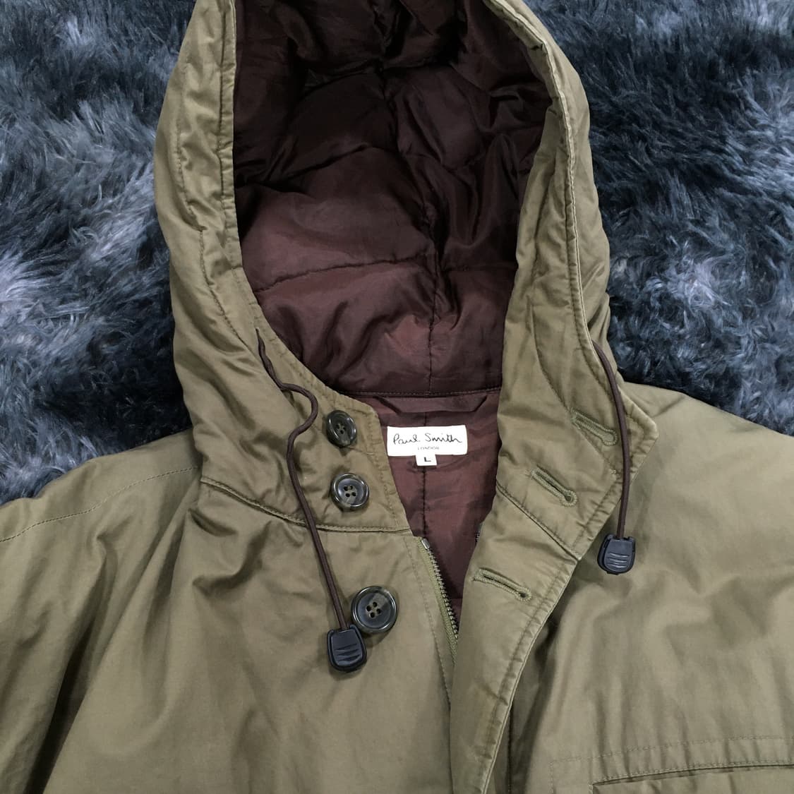 투티/0280 폴 스미스 야상 패딩 자켓 배색 후드 하이넥 상품이미지5