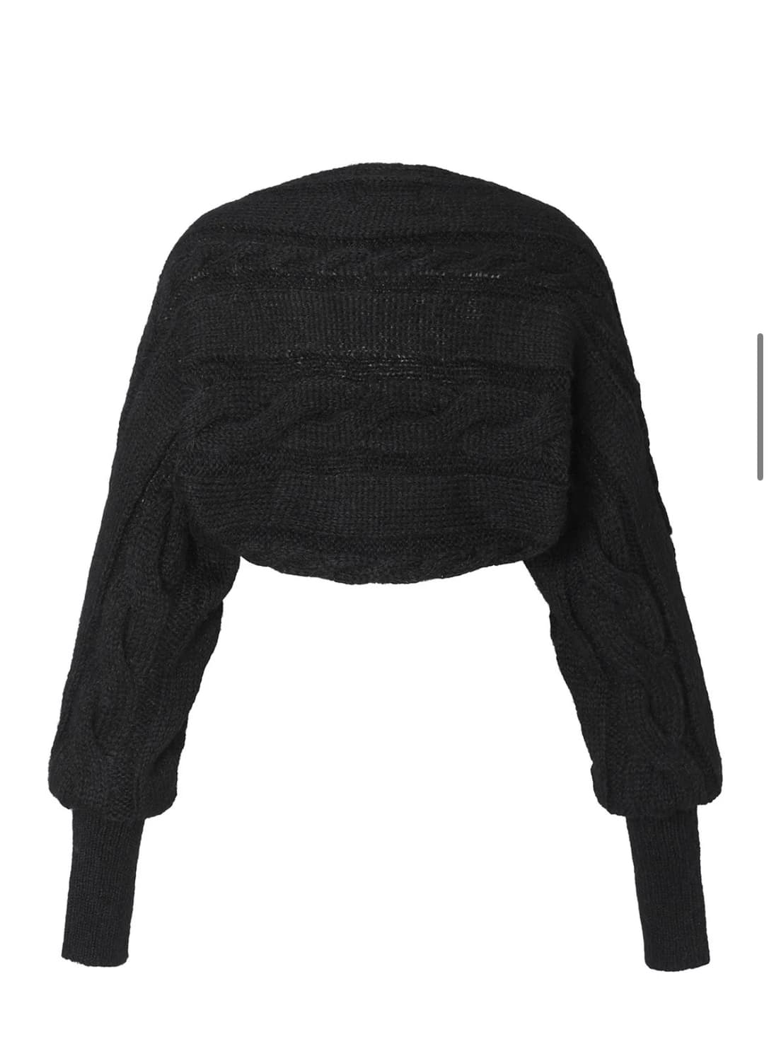 쓰리타임즈 크리미 니트 볼레로 블랙 상품이미지2
