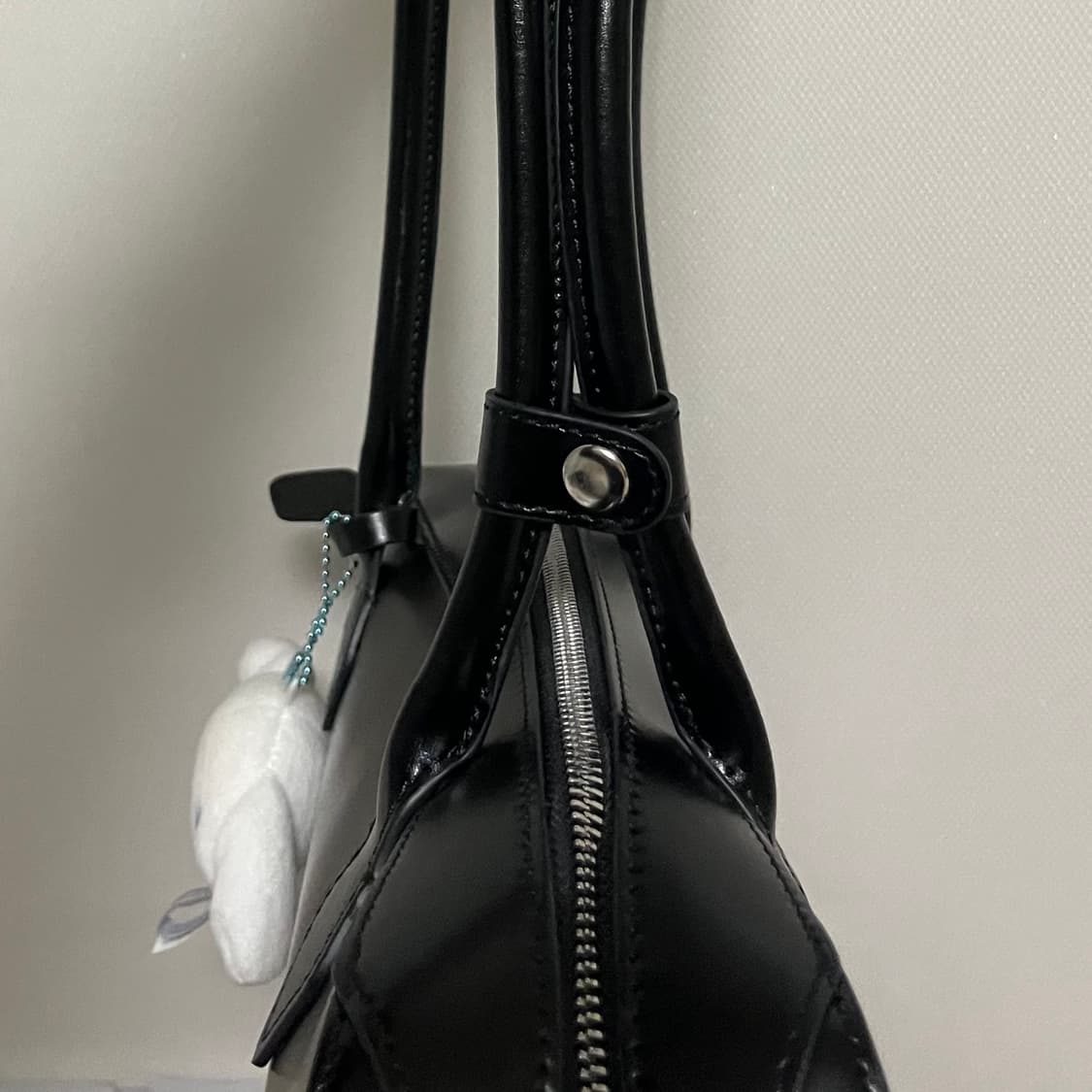 블랙 숄더백 바게트백 상품이미지5