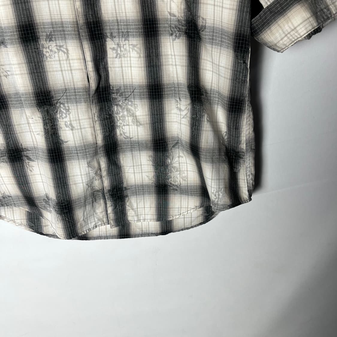 [Tornado Mart] 토네이도마트 오리엔탈 체크 시스루 셔츠 상품이미지3