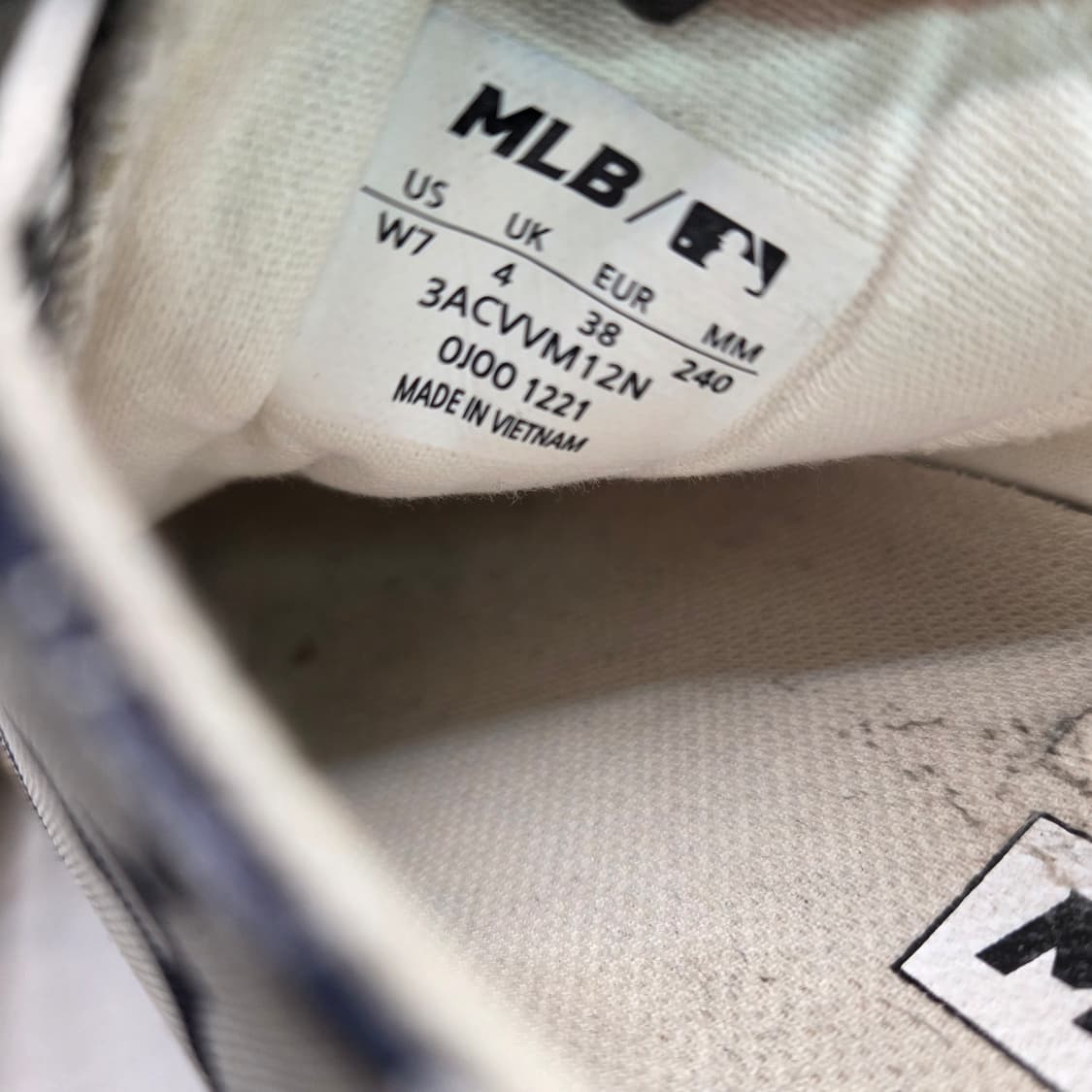 240 MLB 플레이볼 클래식 모노그램 운동화 스니커즈 화이트 블루 상품이미지10