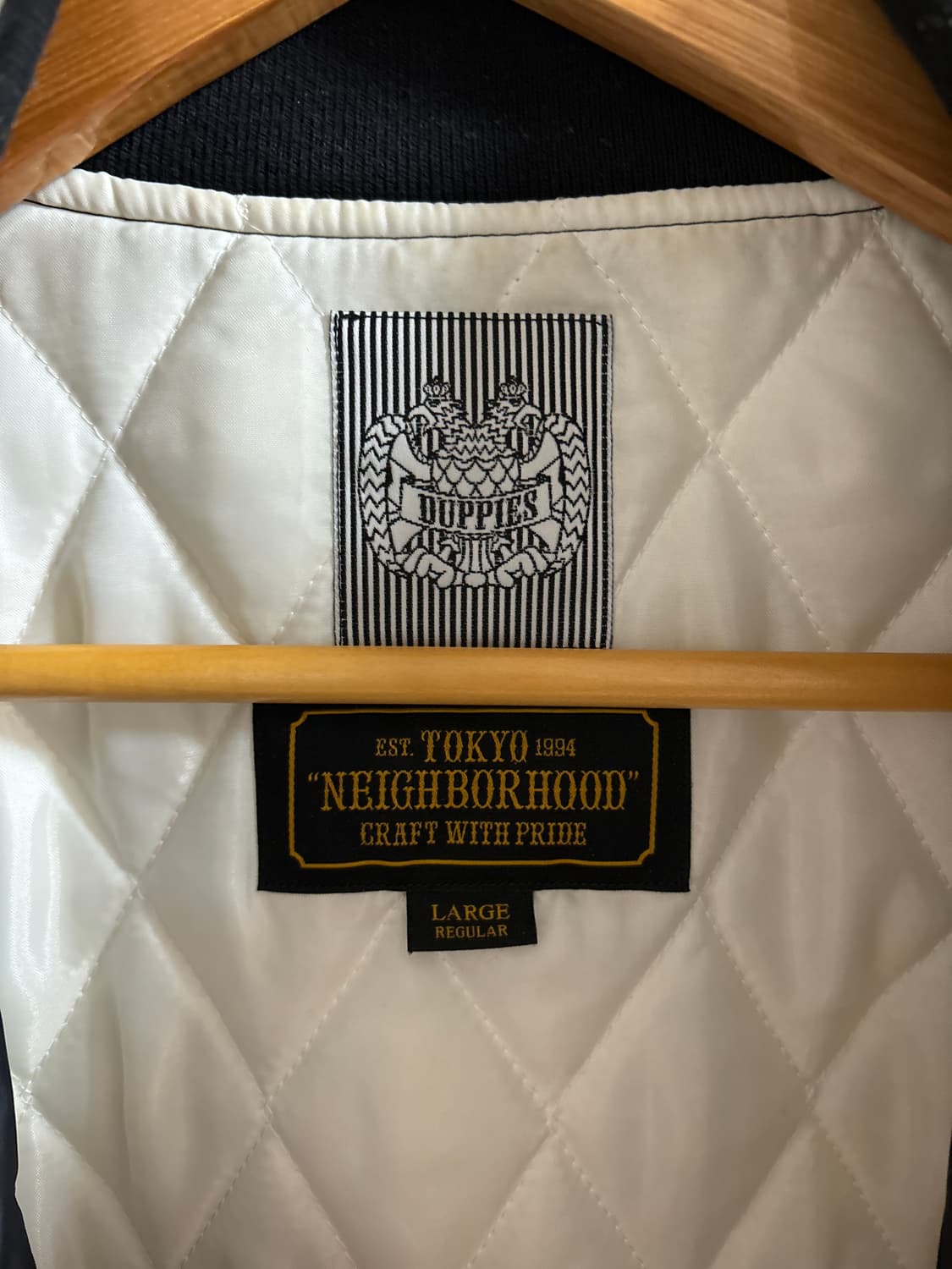 네이버후드xduppies 베이스볼 자켓 L 상품이미지4