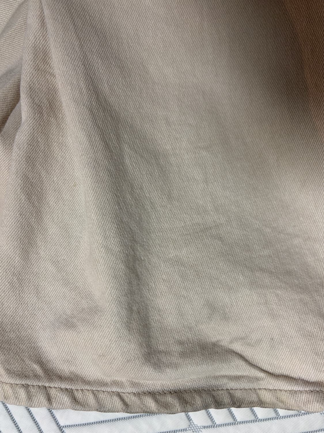 쿠어 워시드 딥 커브드 데님 팬츠 베이지 색 m사이즈 상품이미지6