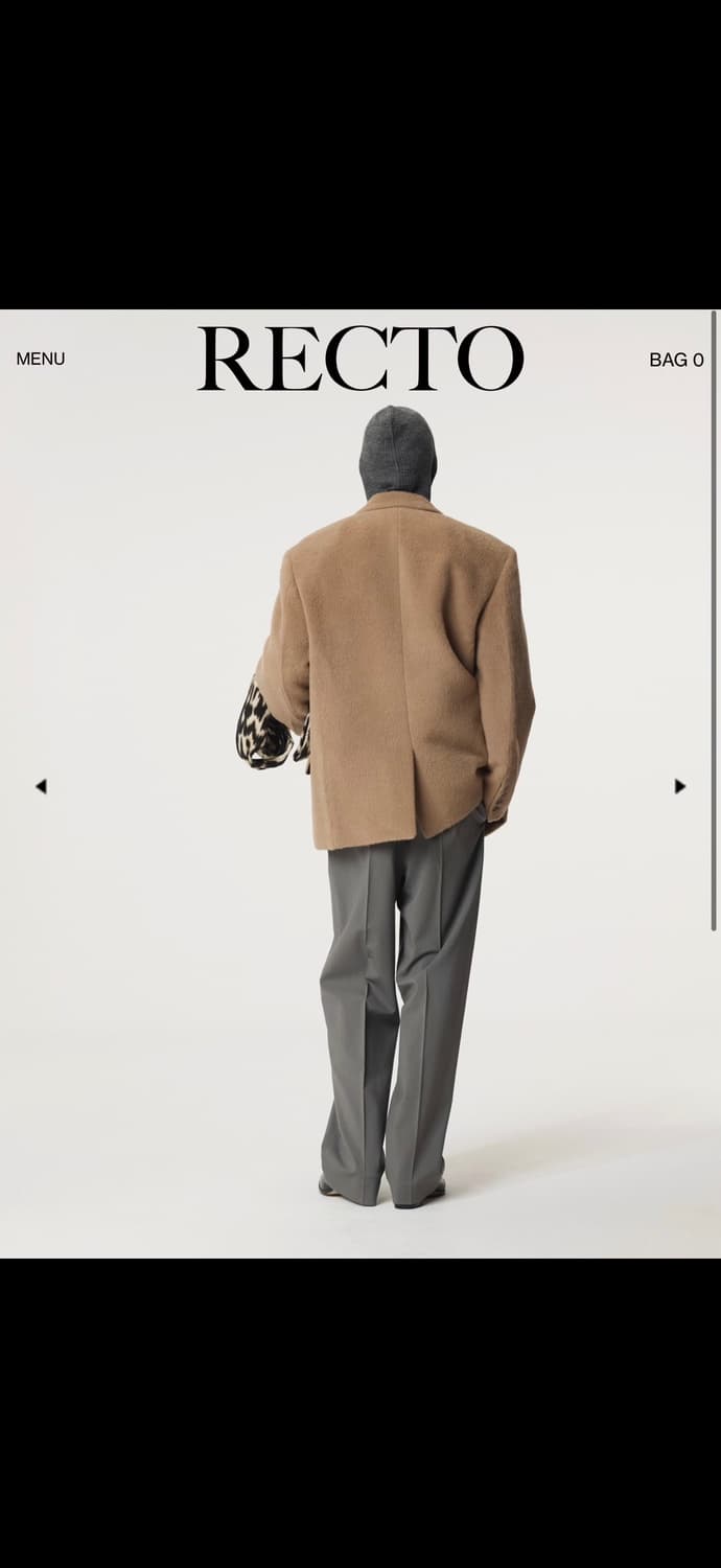 렉토 OVERSIZED LAMA WOOL PADDED JACKET (새상 상품이미지2