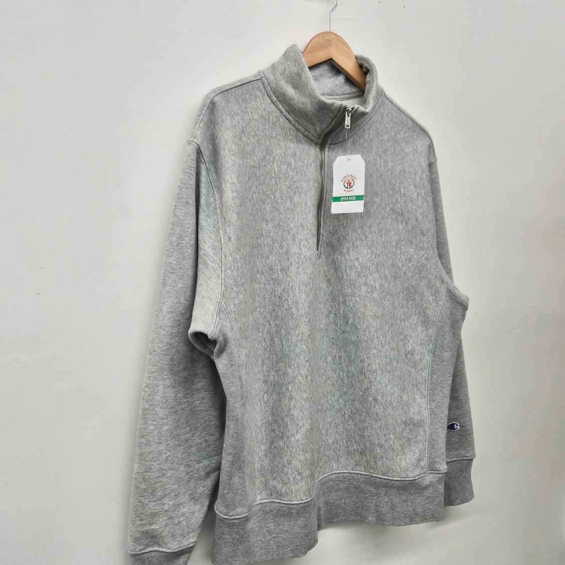 챔피온 하프집업 회색 맨투맨 남성 L 상품이미지2
