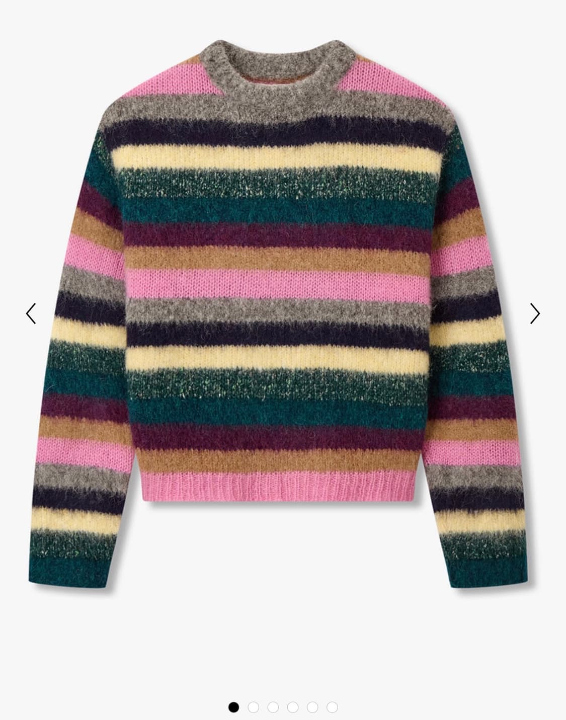 새상품 ERL 유니섹스 스트라이프 알파카 크루넥 니트 M 상품이미지1