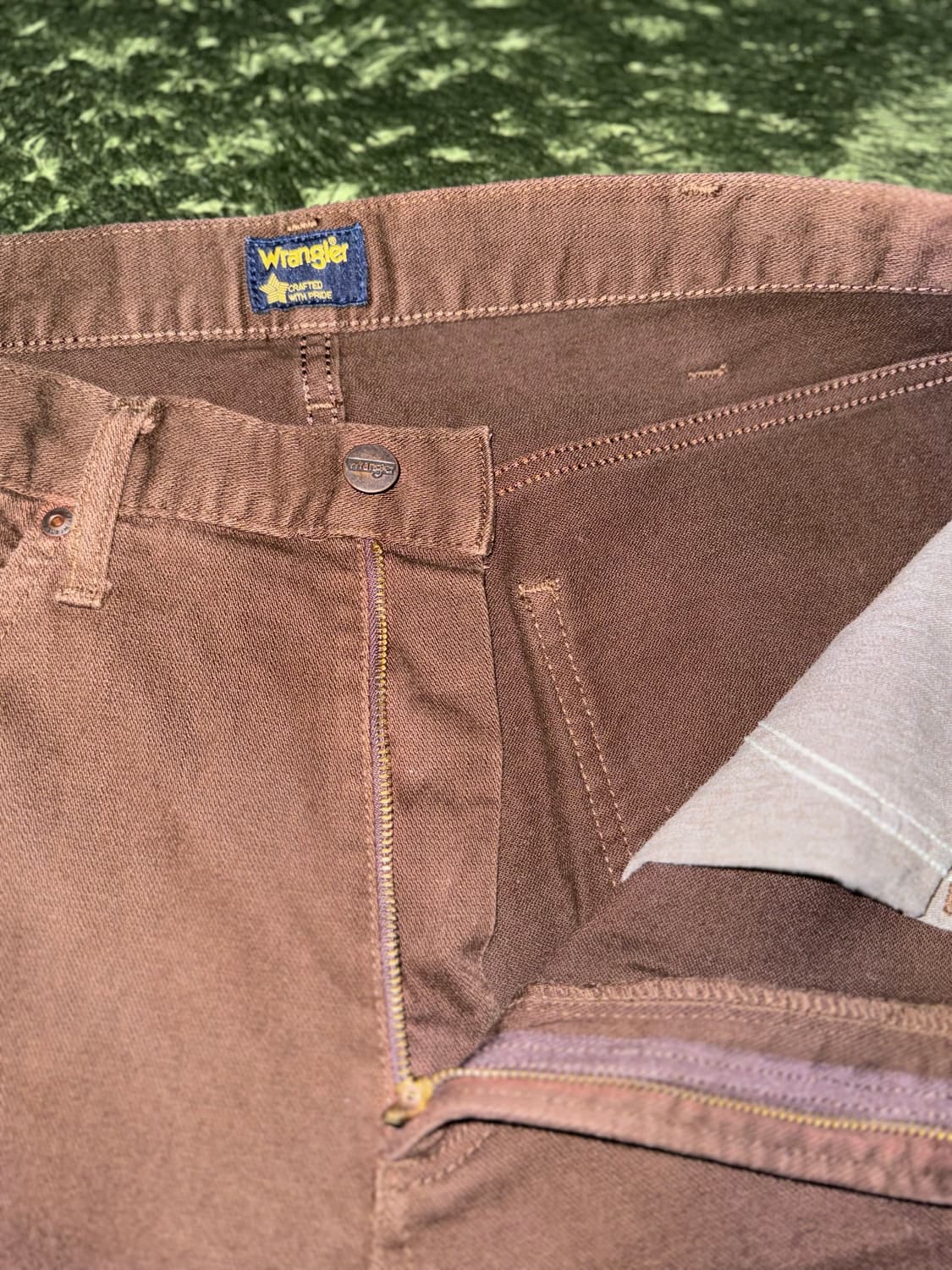 [36] WRANGLER 랭글러 재팬 워시드 코튼 팬츠 브라운 상품이미지3