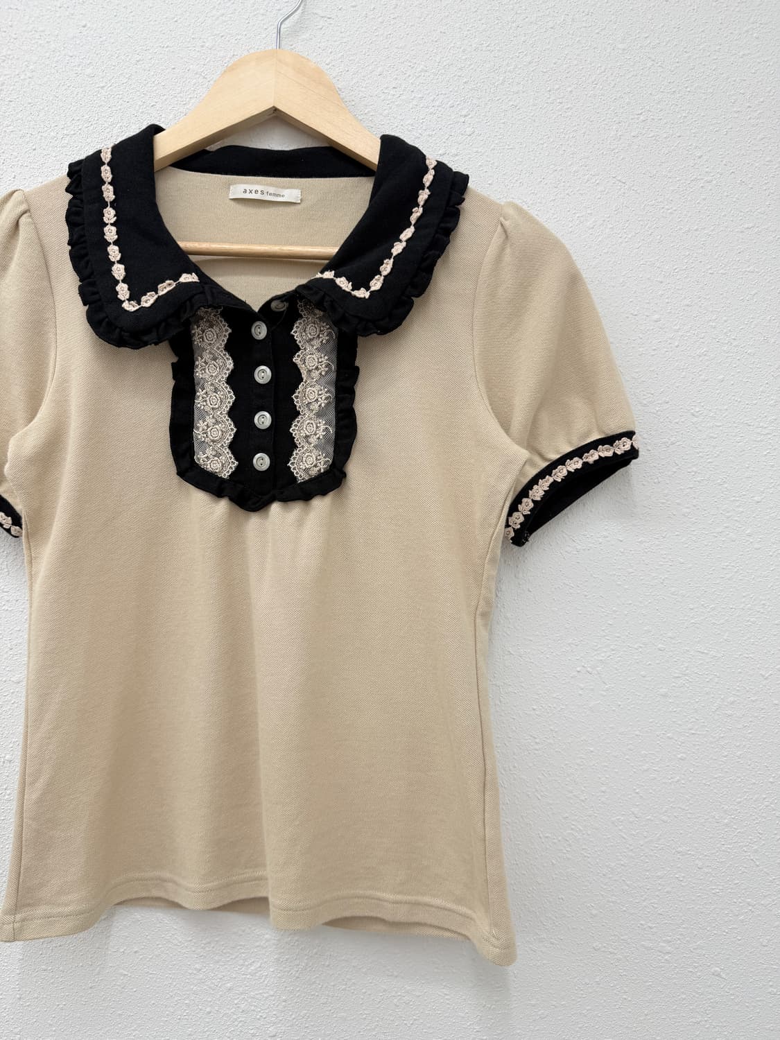 빈티지 axes remme 프릴 레이스 카라티 상품이미지2