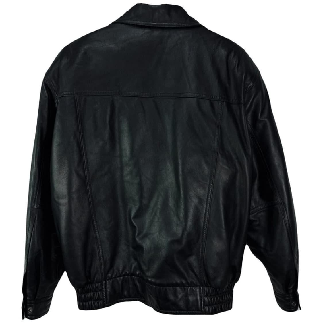 [빈티지] 리얼 쉽스킨 약가죽 레더 봄버 자켓 블랙 M19170 상품이미지3