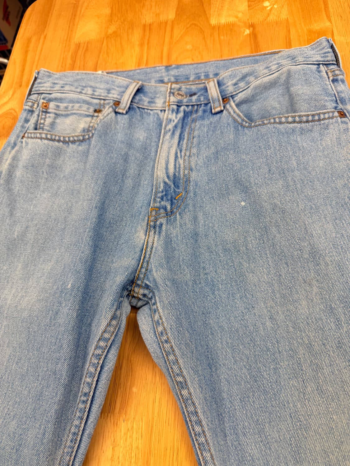 리바이스 505 연청 데님 팬츠 상품이미지5