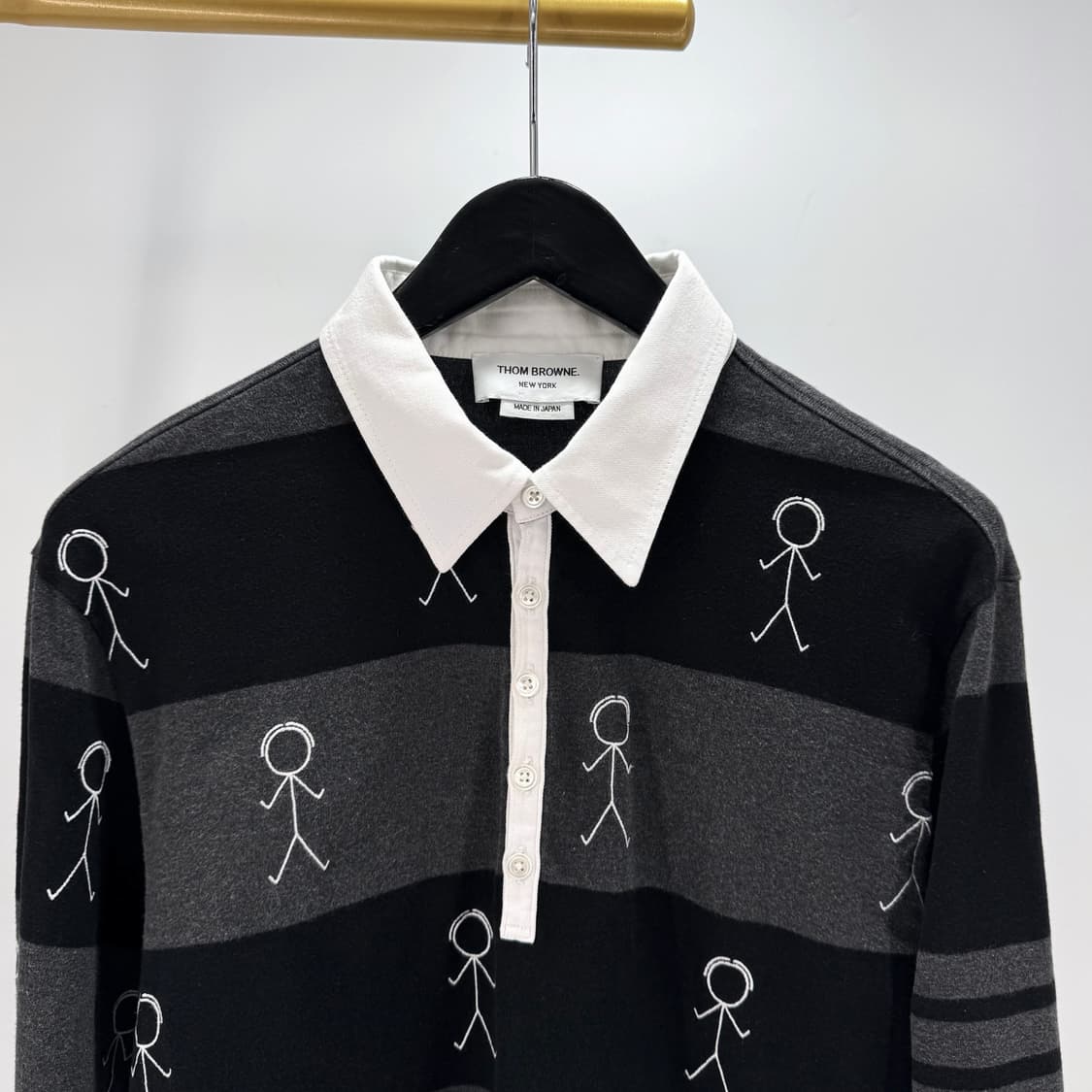 [2사이즈] 톰브라운 사선 PK 긴팔 카라티 티셔츠 (MJP073E) 상품이미지4