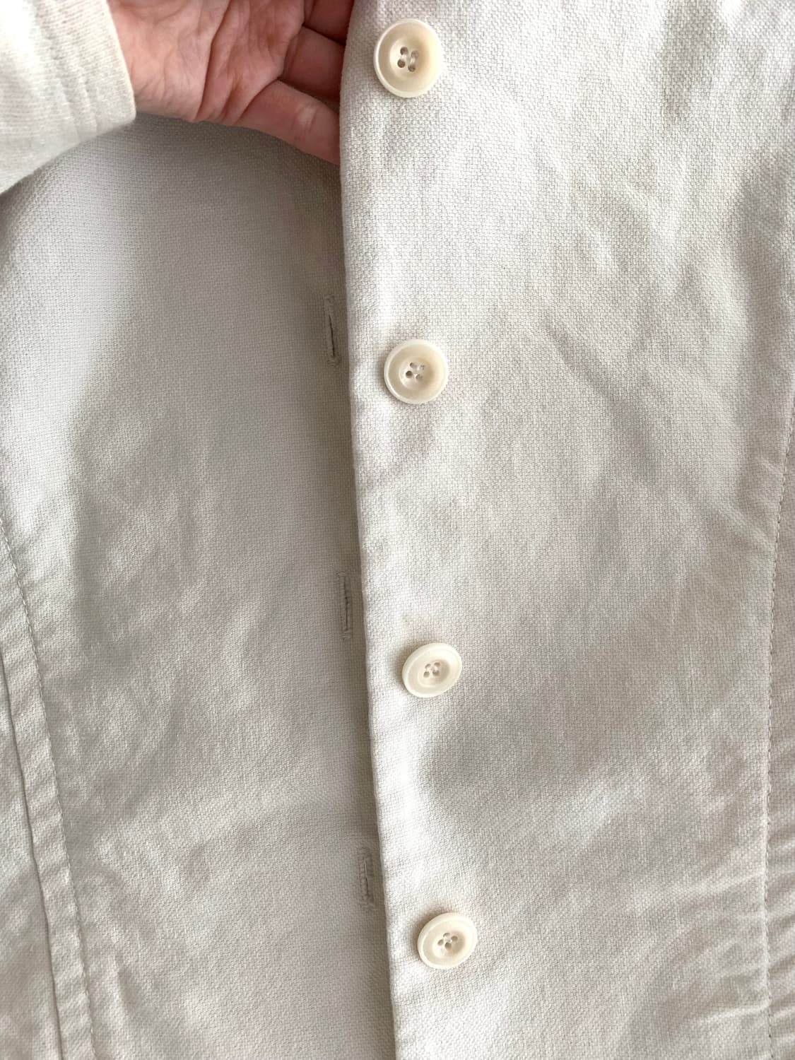 Rrace 볼륨 코튼 셔츠/자켓 아이보리 상품이미지4