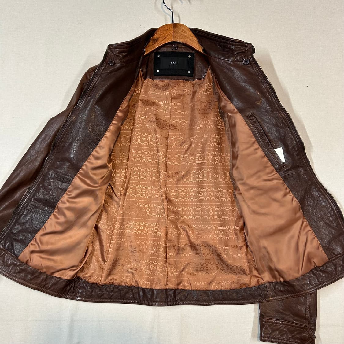 M) BON 멀티 포켓 램스킨 레더 양가죽 자켓 상품이미지5