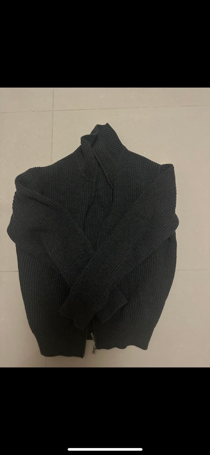 24시즌 인더로우풀집업니트 차콜그레이 4 상품이미지1