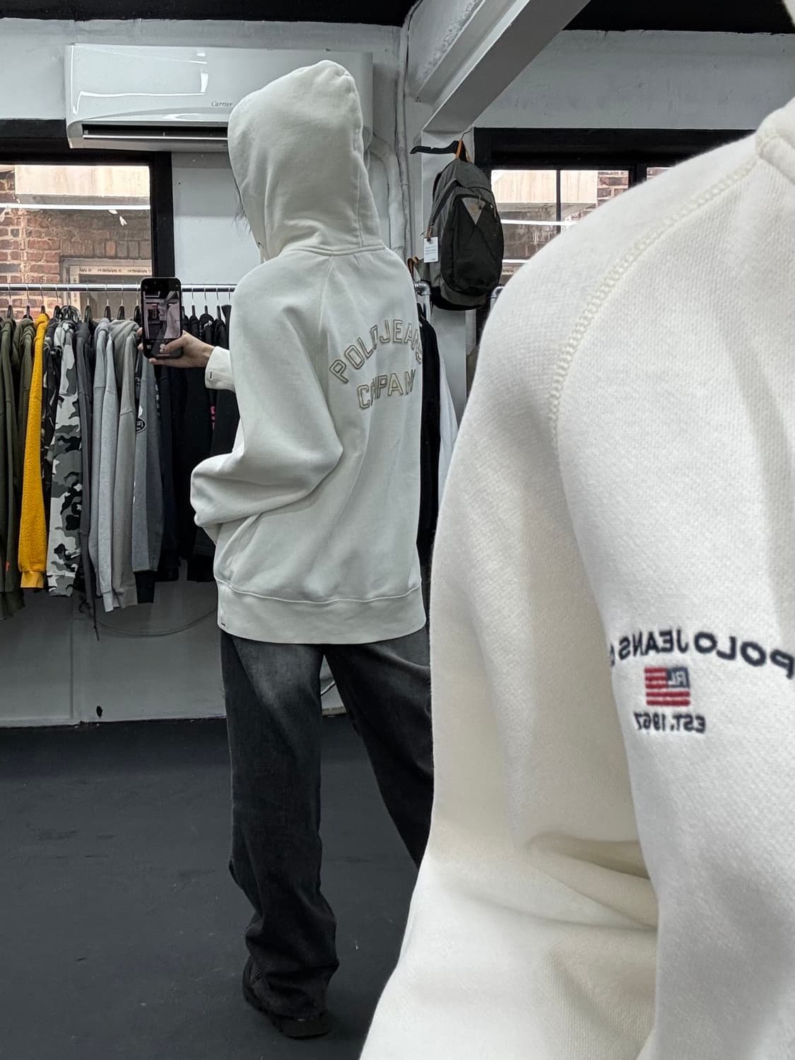 폴로 진스 아치로고 후드집업 상품이미지3