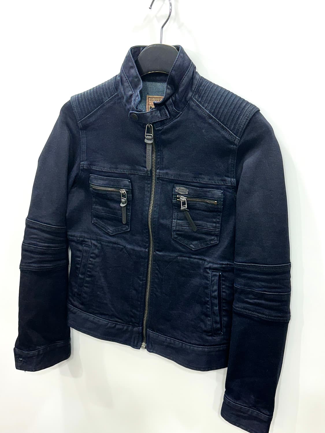 버커루 코티드 코튼 바이커 자켓 S 상품이미지2