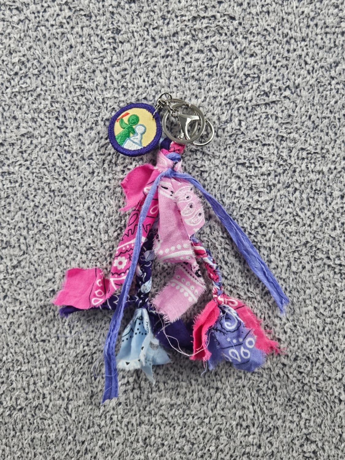 핸드메이드 커스텀 패치 반다나 카라비너 키링 ( OS ) / 10378 상품이미지2