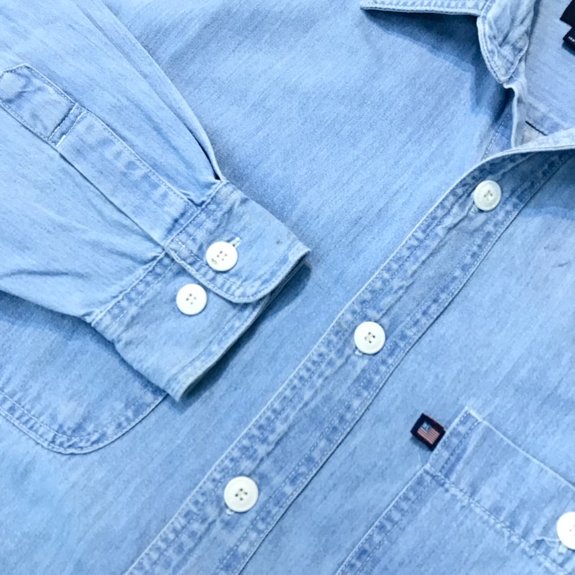 폴로랄프로렌 진스 투포켓 연중청 데님 셔츠 남성 110 사이즈 상품이미지5