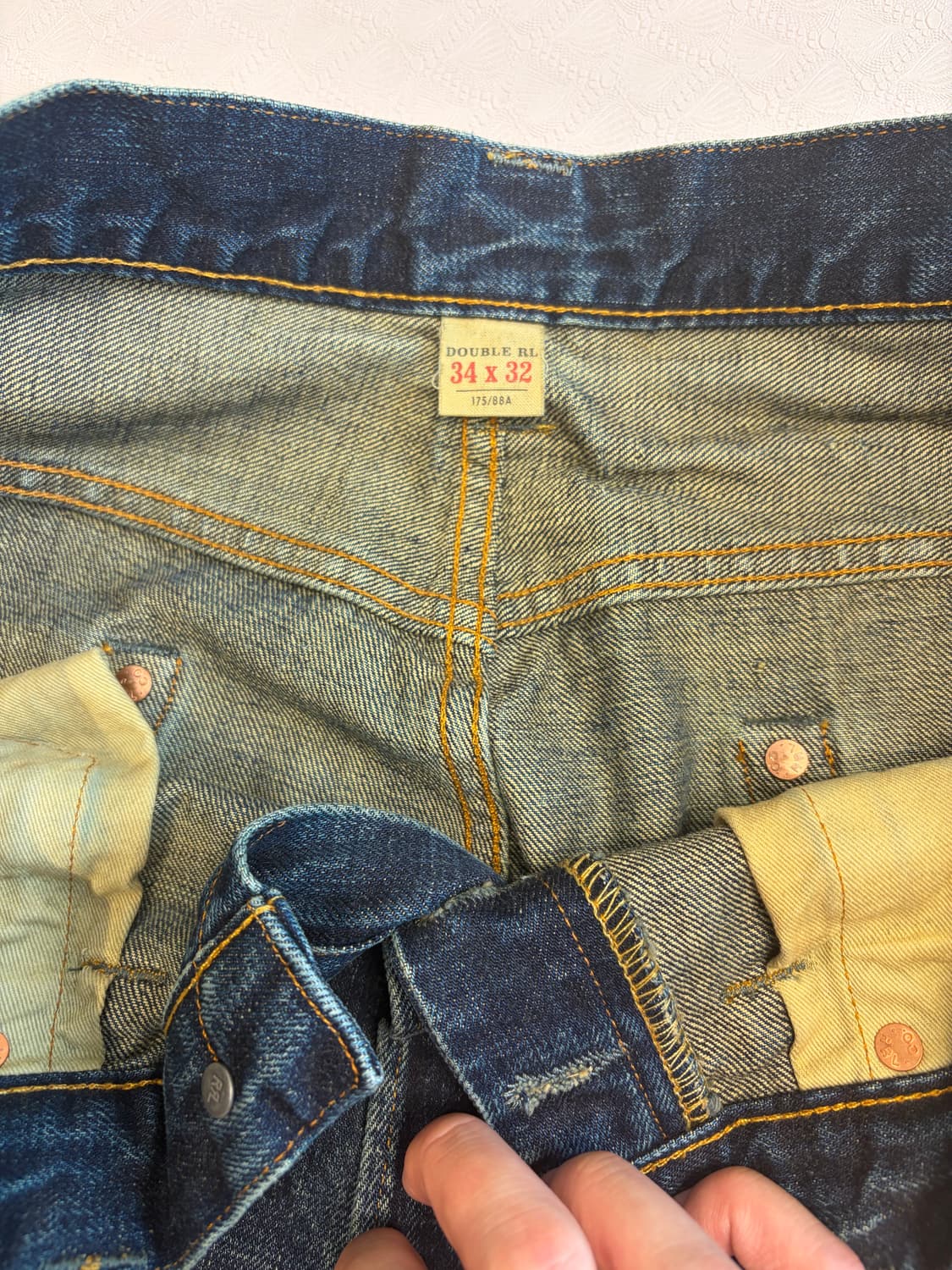 RRL 더블알엘 빈파포 기빈스 데님 팬츠 34/32 사이즈 입니다. 상품이미지5