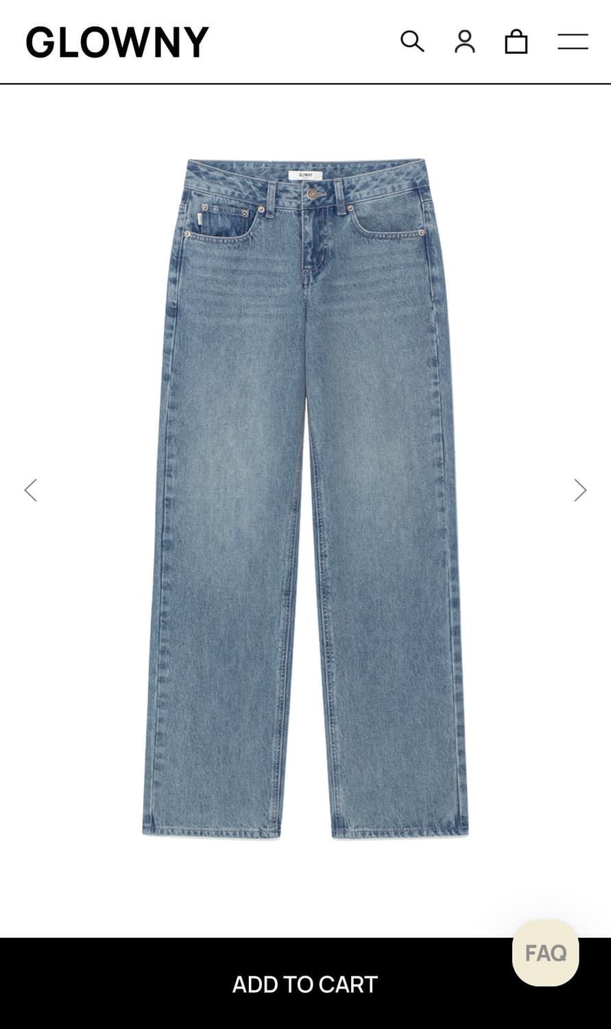 새상품 글로니 말리사진 워시드블루 S malissa jeans 상품이미지2