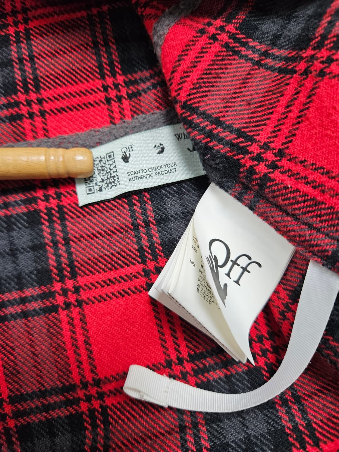 오프화이트 애로우 스텐실 플란넬 셔츠 상품이미지8