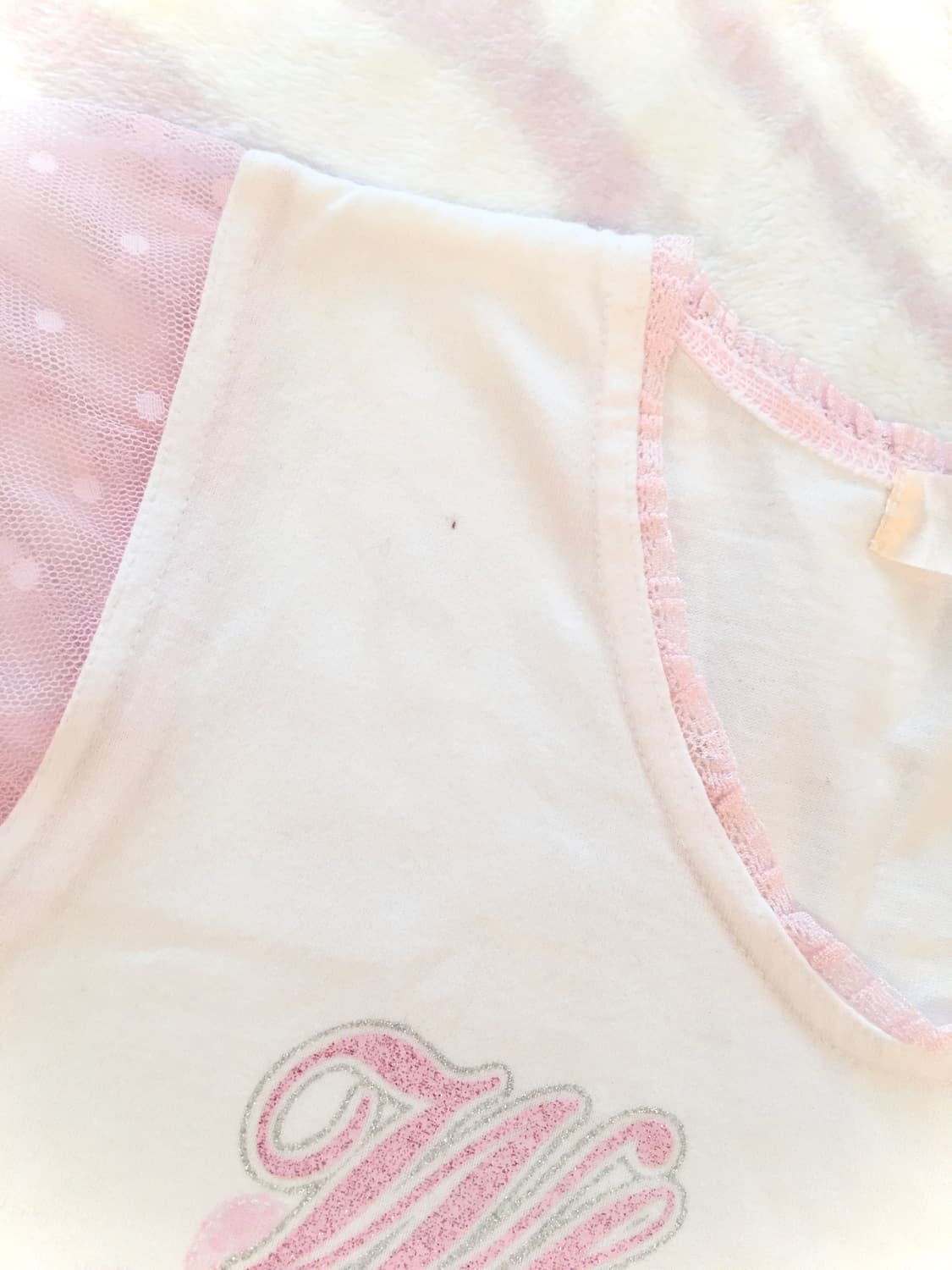 흰핑 히메갸루 글리터 레터링 하트 레이스 반팔티셔츠 대장템 상품이미지5