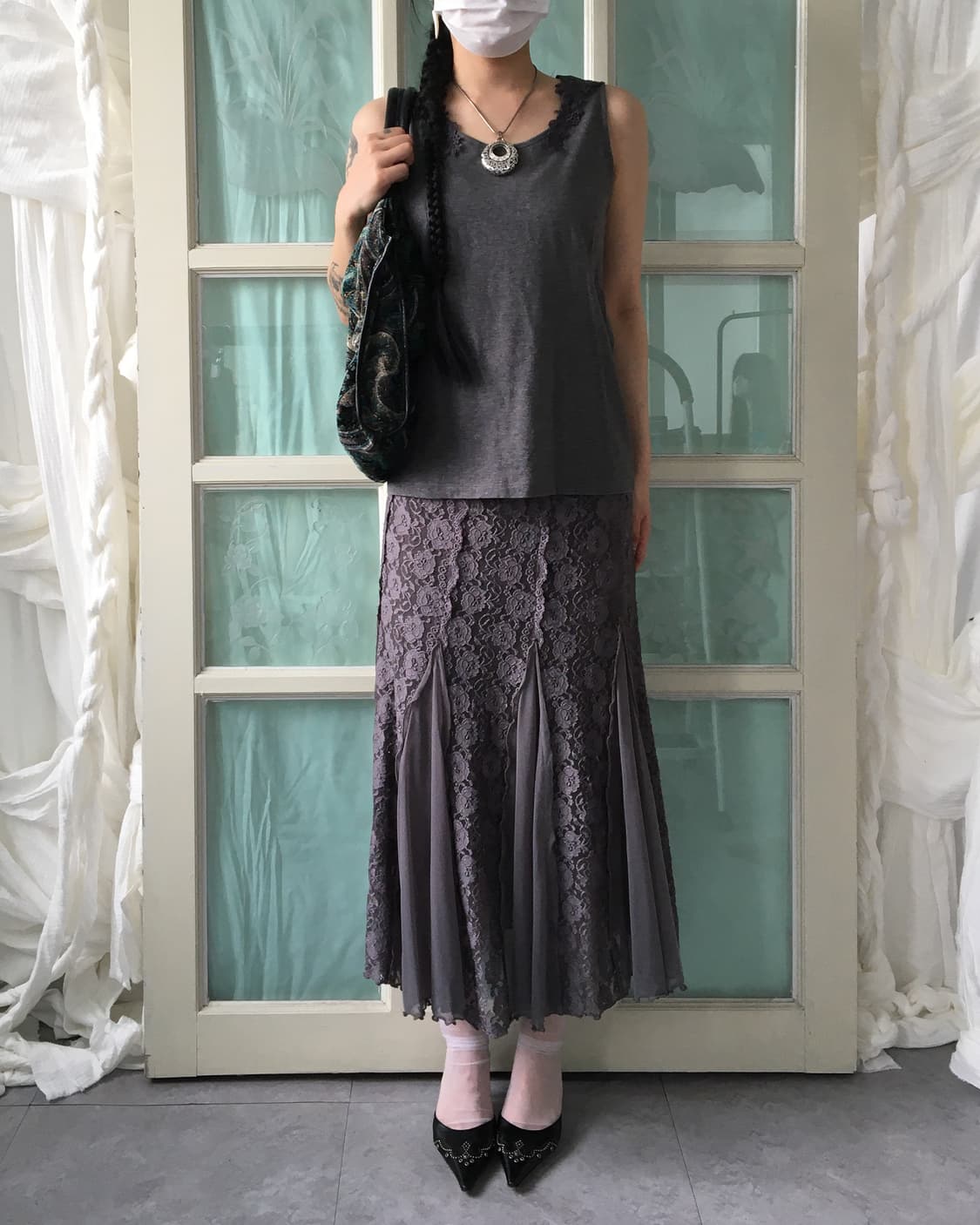 Crochet trimming sleeveless 상품이미지7