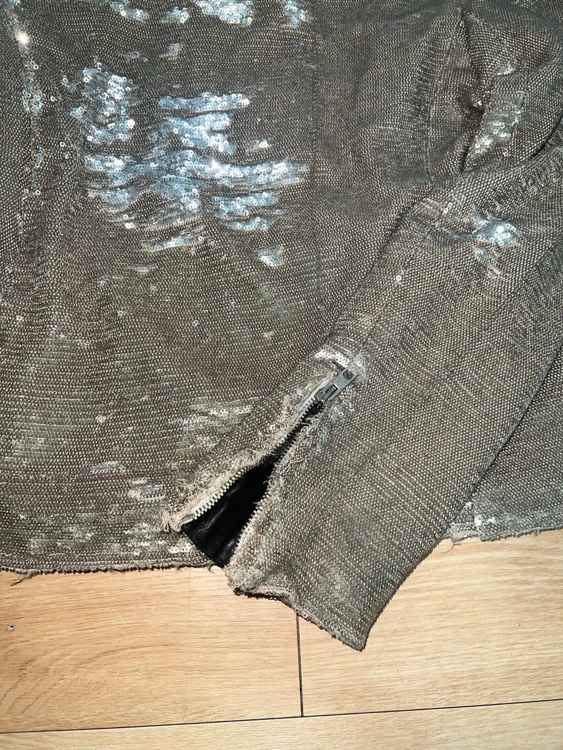 IRO Metallic Silver Collarless Jacket 상품이미지4