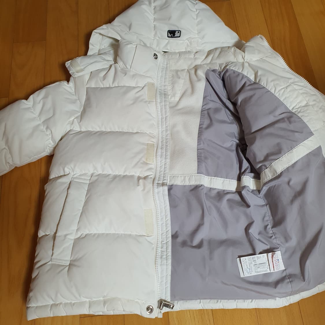 MLB 키즈 다운점퍼 유아동 110 덕다운 정품 - 흰색 다운점퍼로, 모 상품이미지3