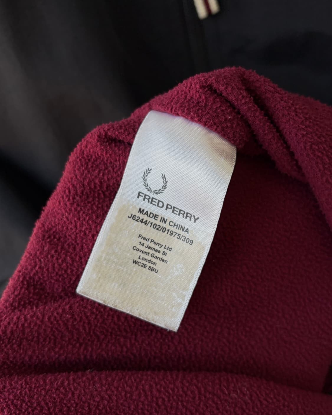 [M]프레드 페리 플리스 후드 바람막이 자켓 상품이미지7