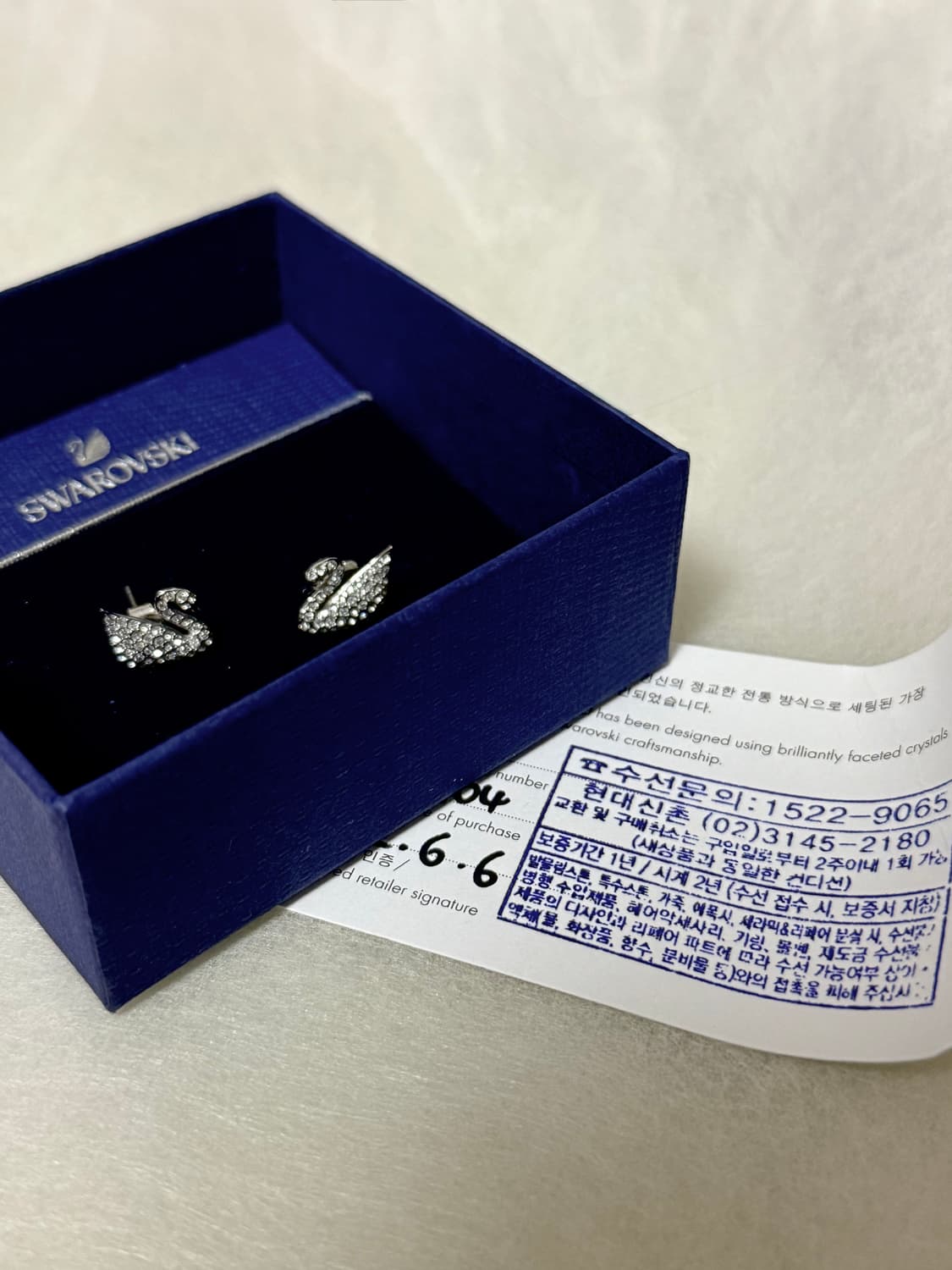 스와로브스키 스완 백조 귀걸이 상품이미지3