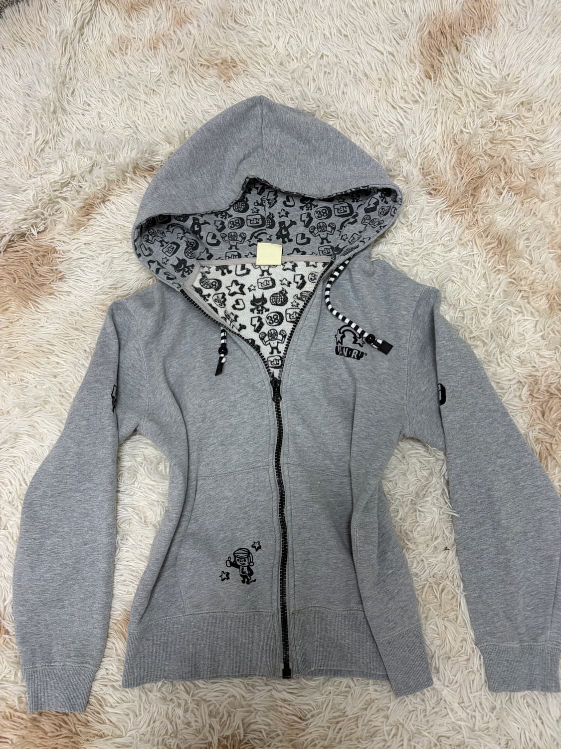 키치갸루 스트라이프 너드 후드 후집 후드집업 상품이미지1