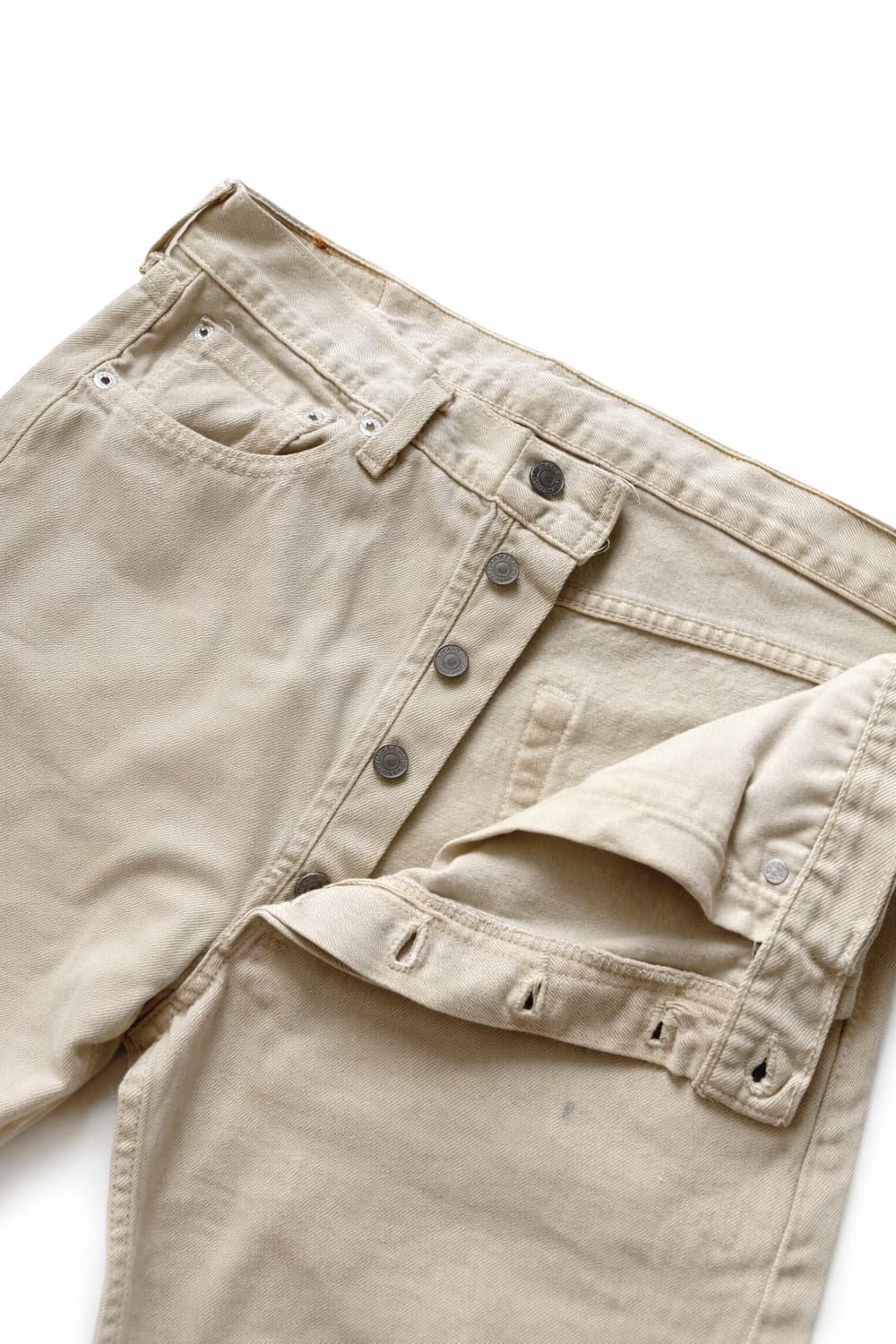 90s 리바이스 501 베이지 데님 32" USA MADE 상품이미지5