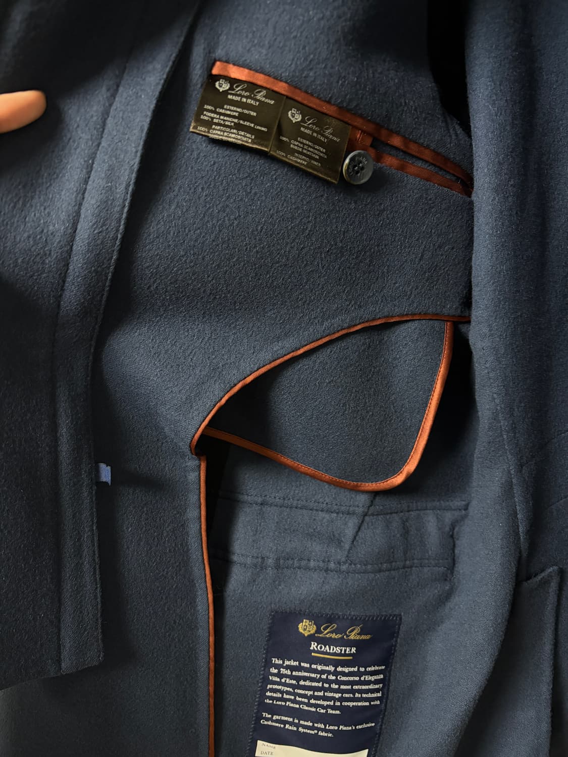 로로피아나 로드스터 풀캐시미어 남성 자켓 상품이미지4