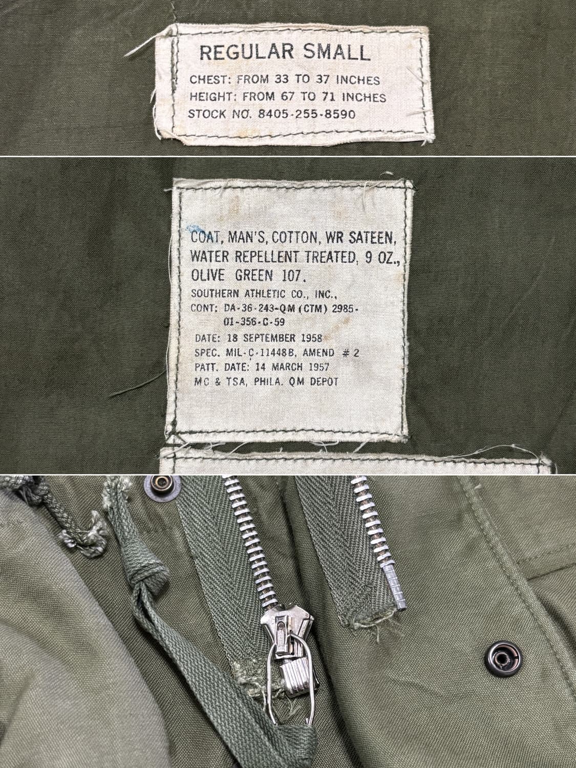 50s 오리지널 m51 필드자켓 S-R 상품이미지4