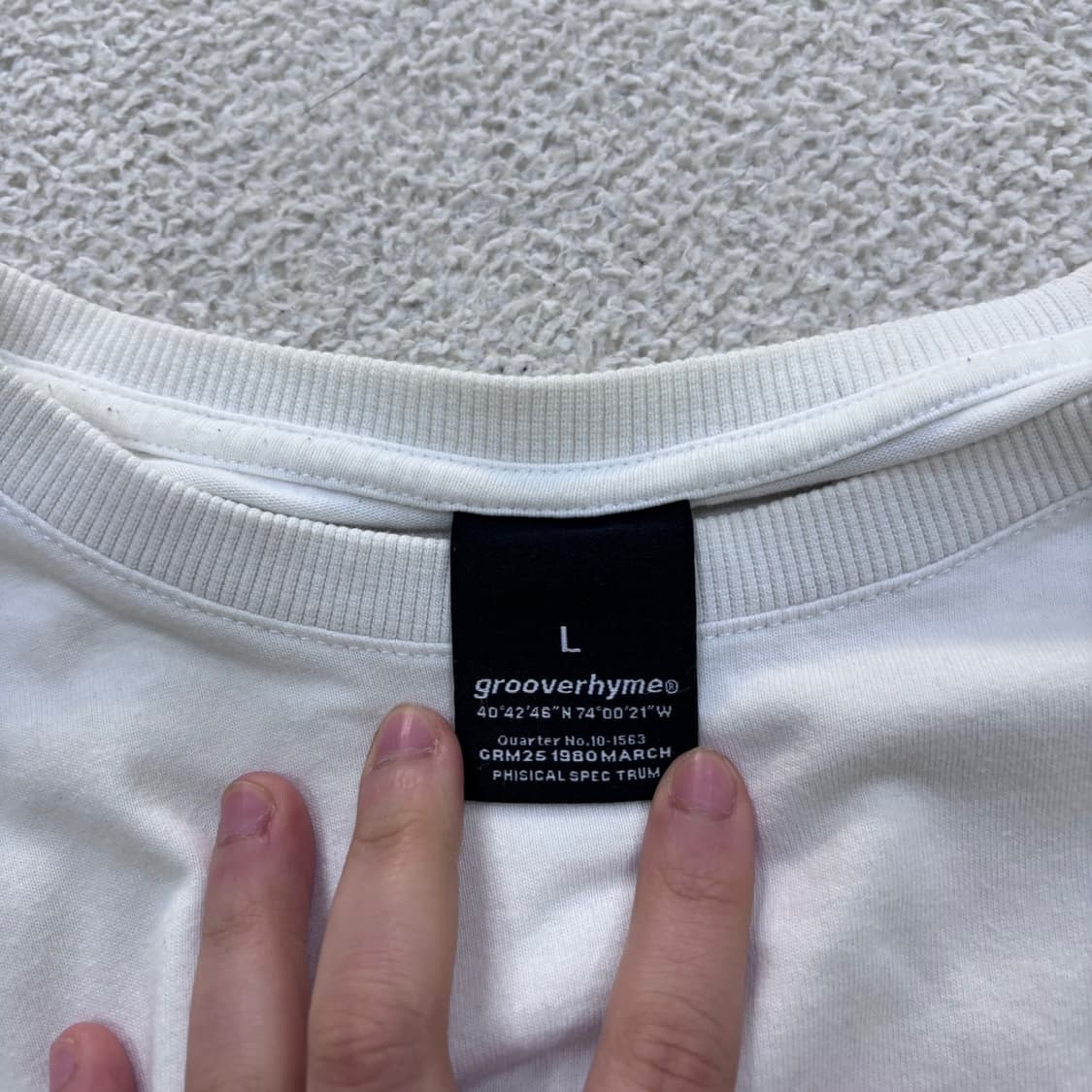 L 그루브라임 스몰로고 반팔 티셔츠 0410E 상품이미지3