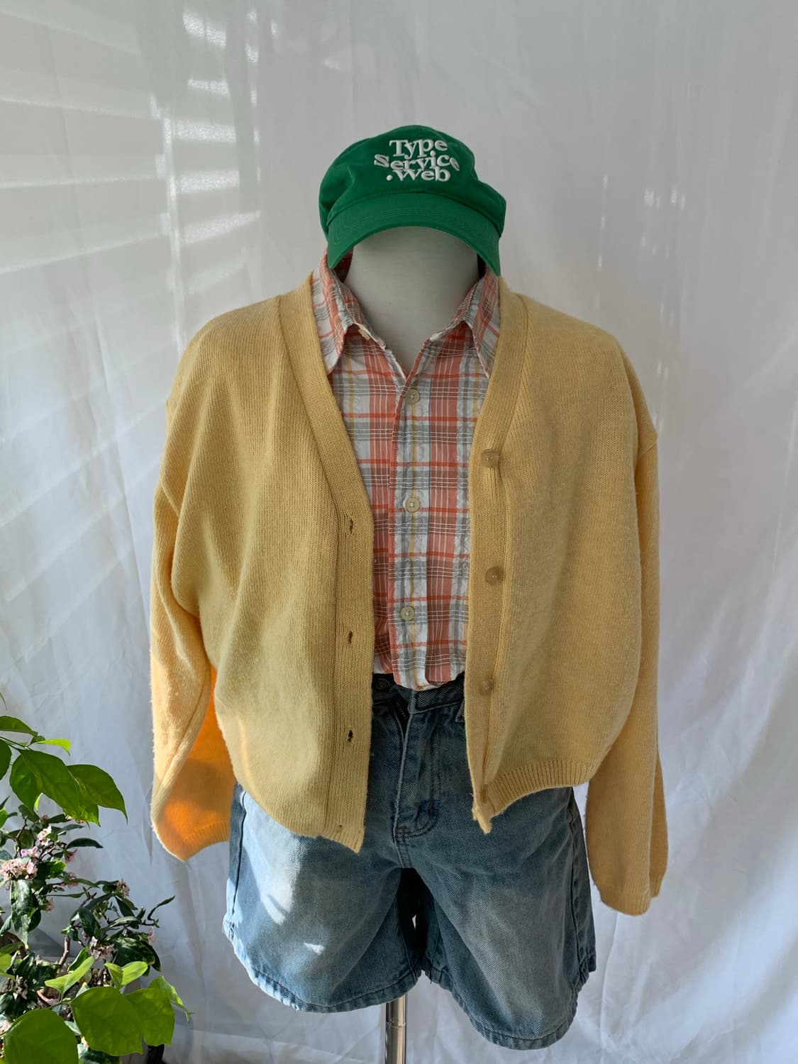 노란색 가디건 상품이미지1