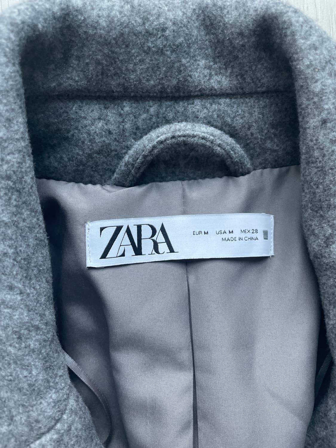 자라(ZARA) 그레이 울 코트 상품이미지4