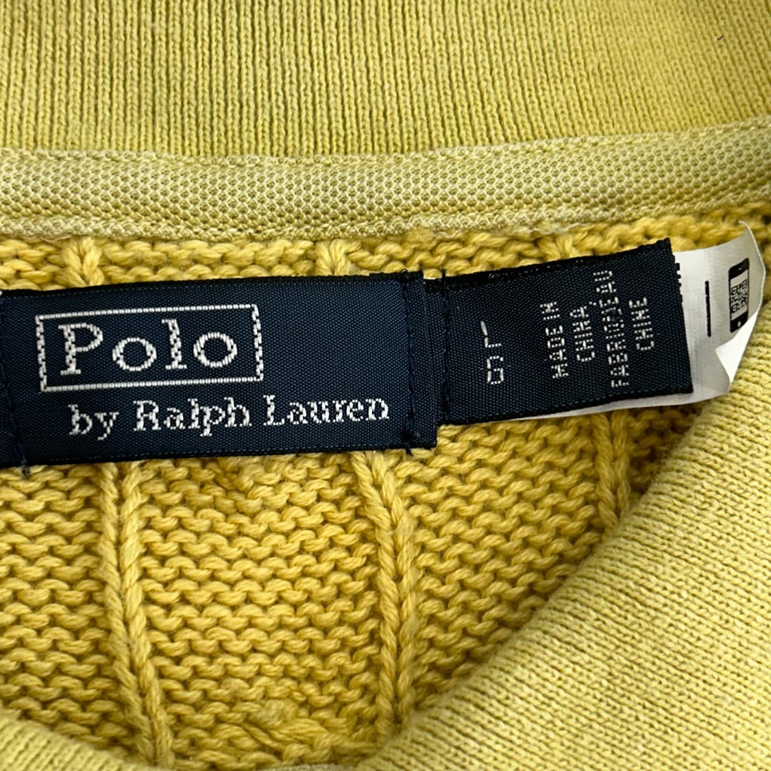 Polo 폴로 네이비 포니 옐로우 케이블 반팔 니트 상품이미지5