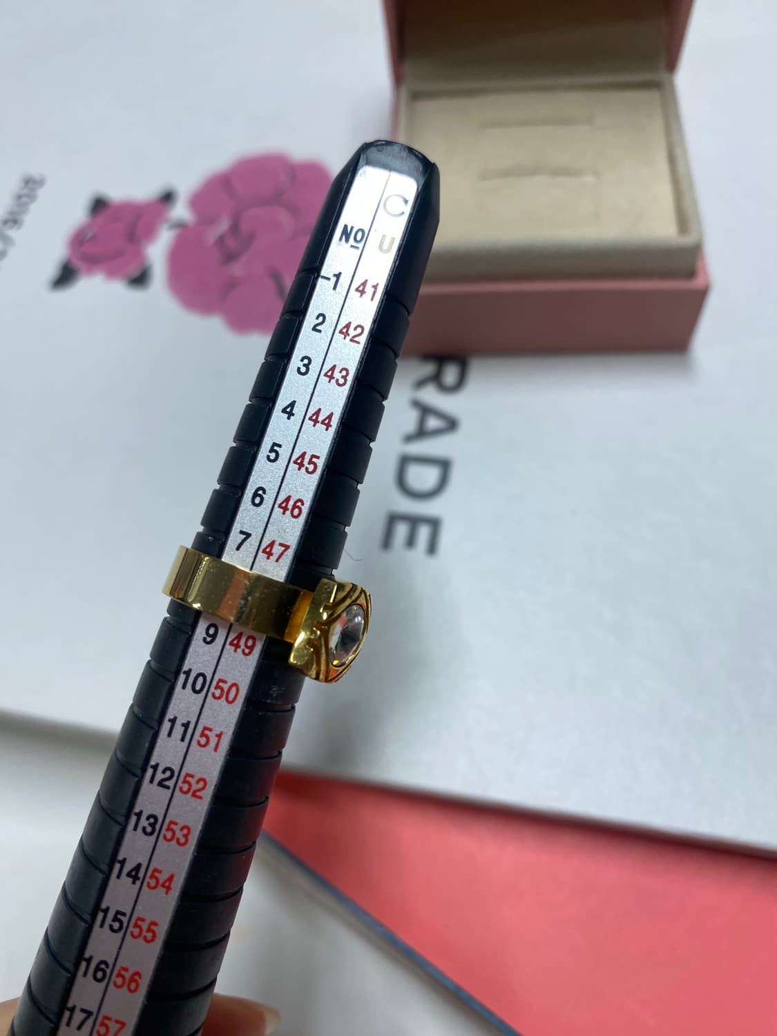 빈티지 골드톤 큐빅 반지 상품이미지5