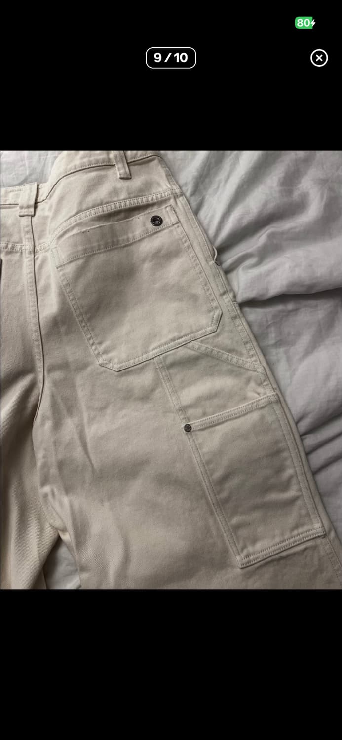 distressed denim 더블니 팬츠 화이트 48 상품이미지9