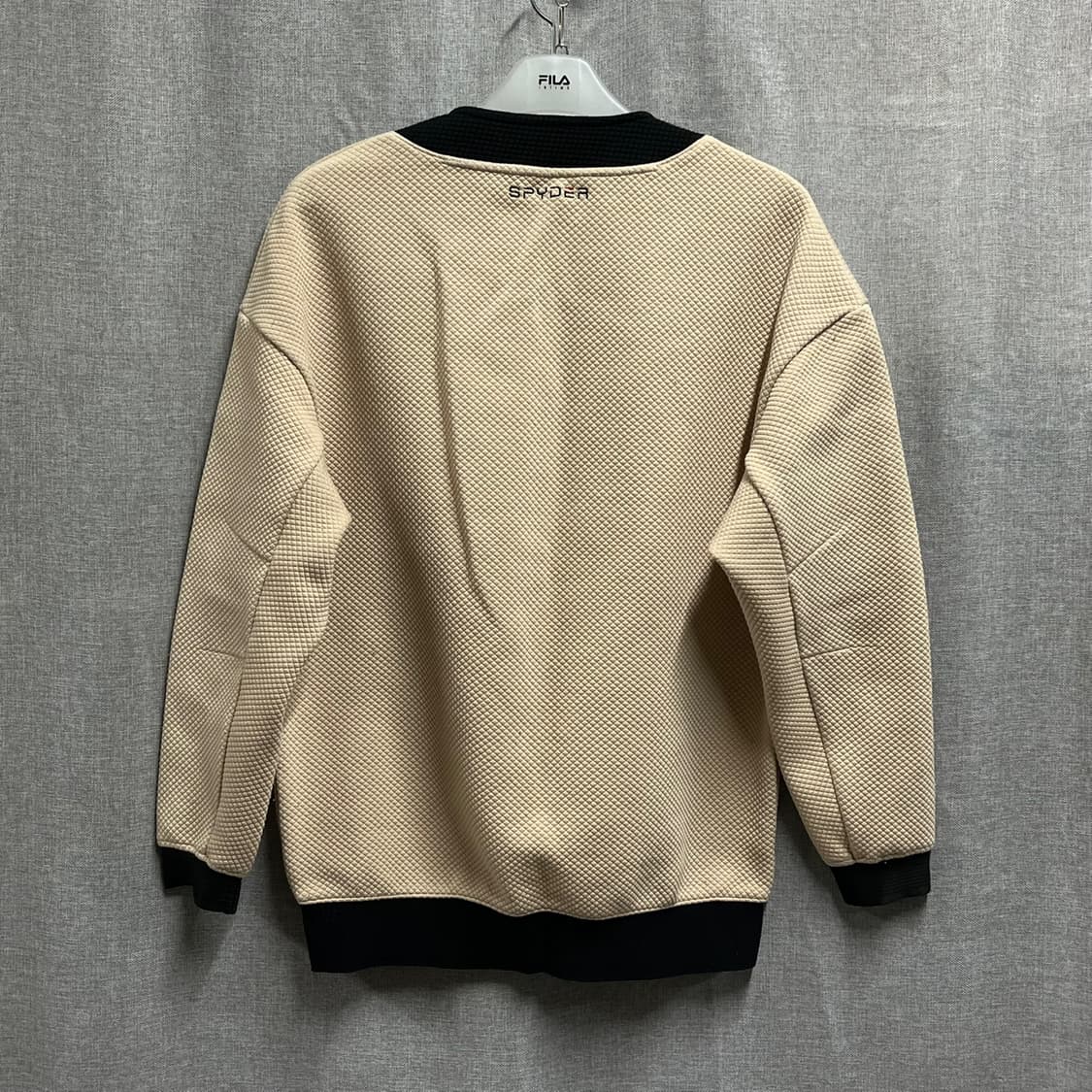 [M오버핏] 스파이더 퀼팅 지퍼 긴팔 맨투맨 상품이미지4