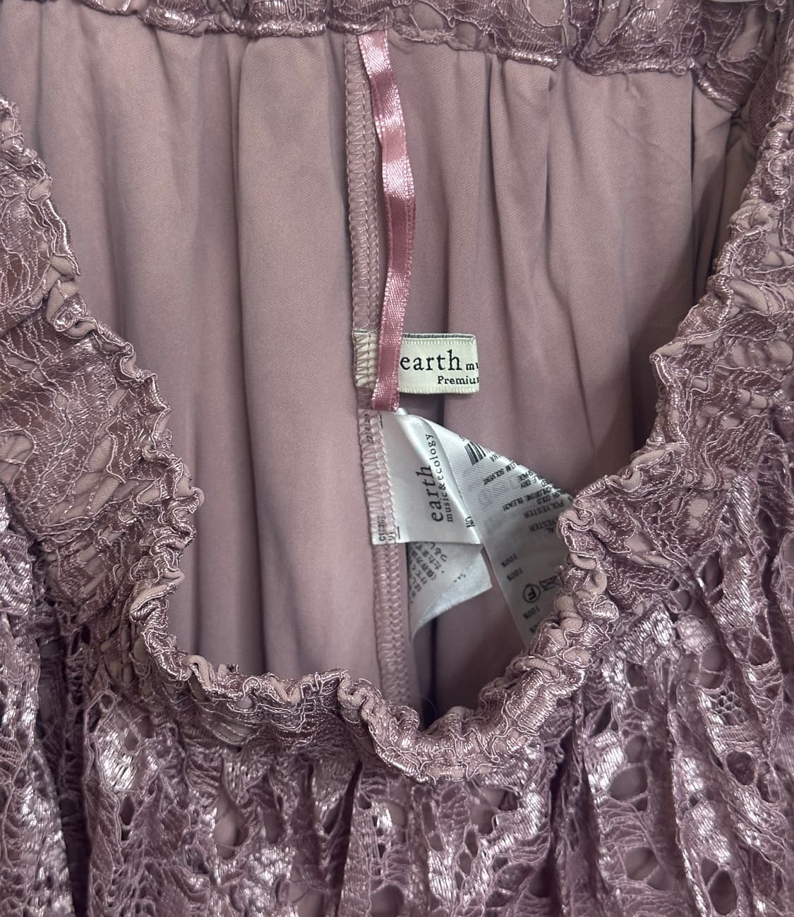 earth music 레이스 밴딩 스커트 상품이미지4