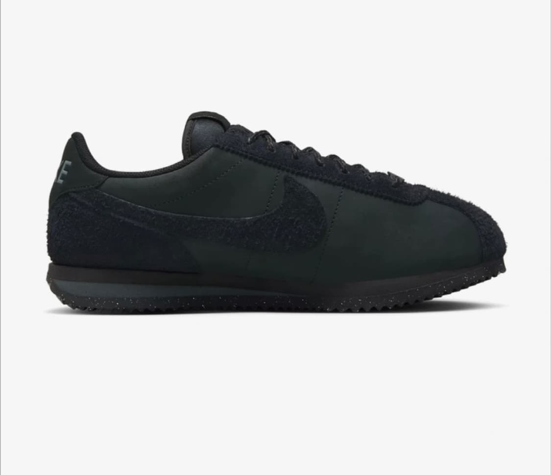 나이키 코르테즈 올블랙 새틴 리본 스니커즈 상품이미지3