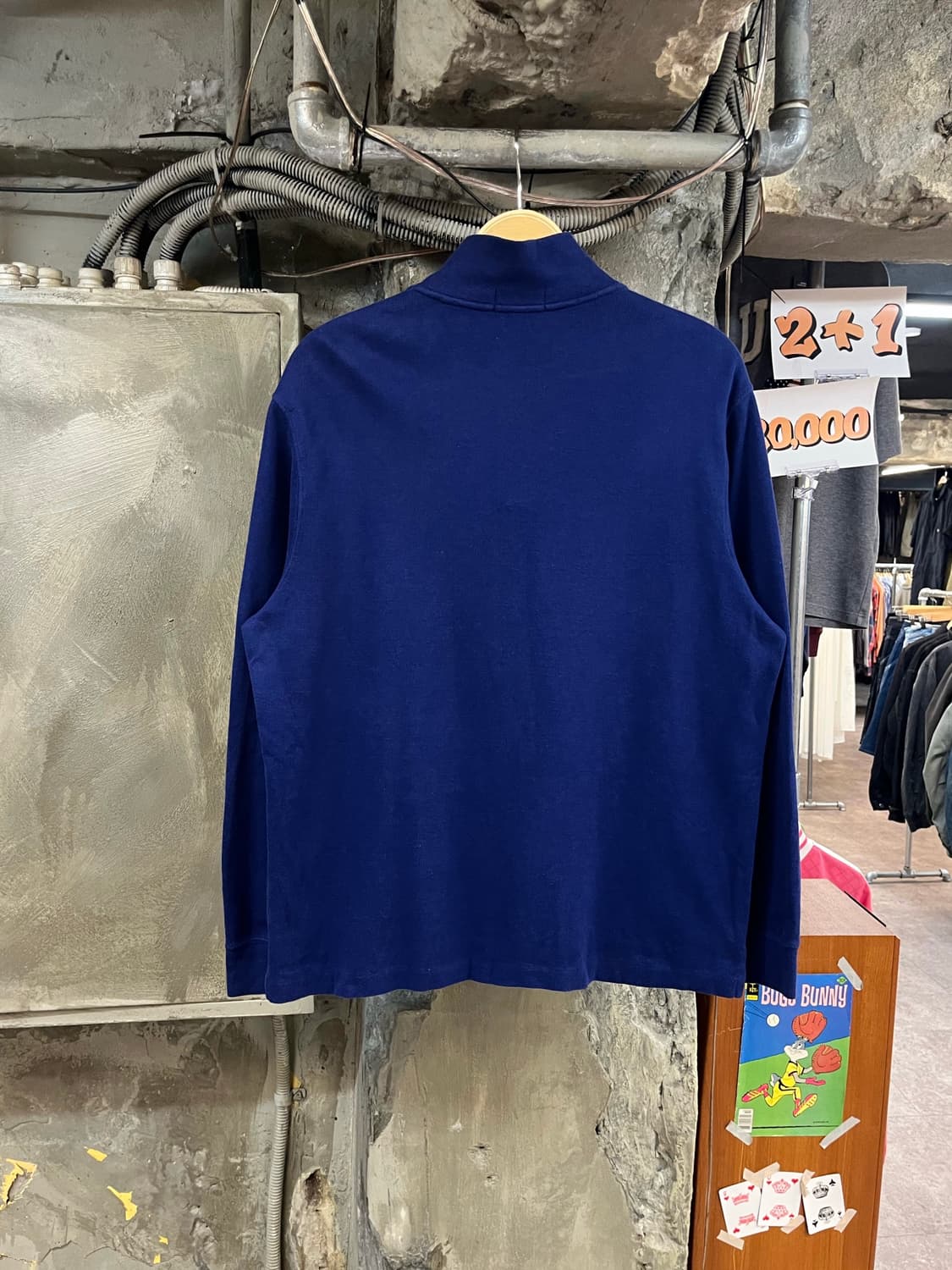 폴로 랄프로렌 반집업 니트 블루 L #csz4163 상품이미지2