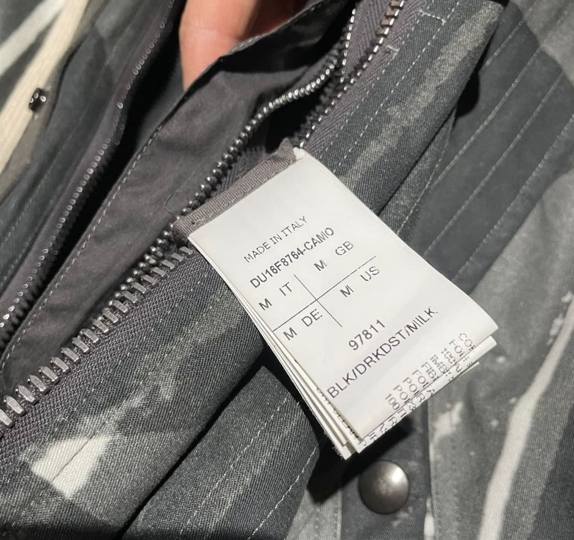 (M) 릭오웬스 다크쉐도우 16FW 익스플로더 카모 자켓 상품이미지4