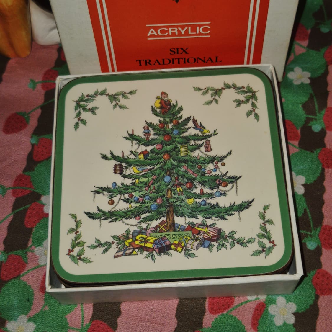 70s 영국 핌피넬 오리지널 크리스마스 코스터 6p 세트 상품이미지6