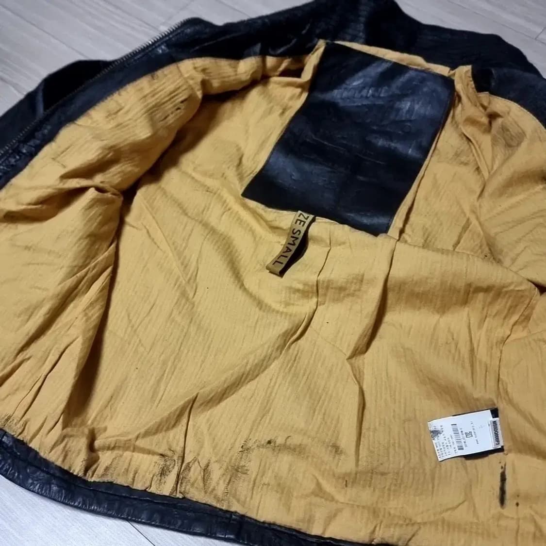 슈퍼드라이 베컴 블랙 가죽 자켓(95) 상품이미지5