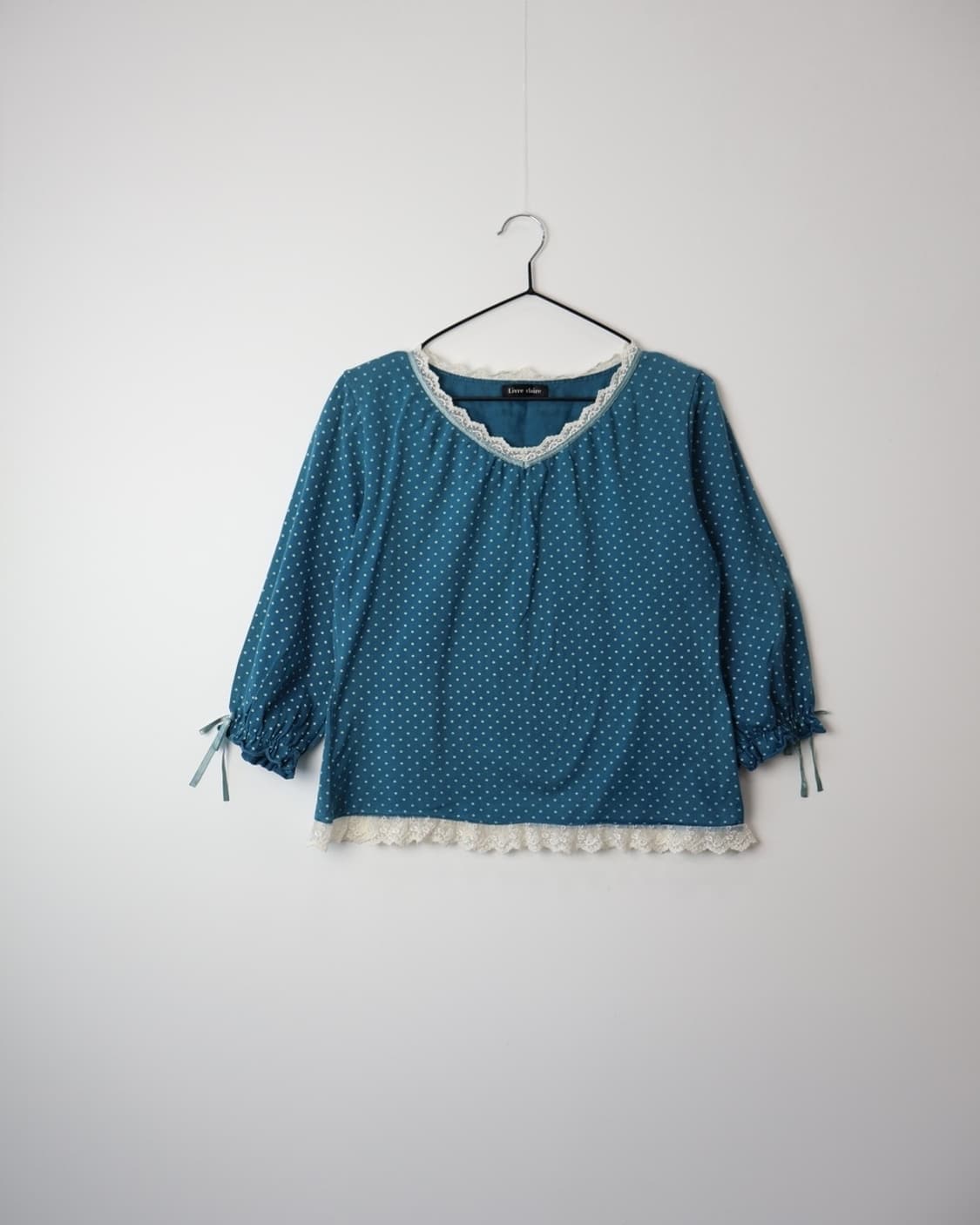 Livre Claire Cotton Dotted Blouses Top 상품이미지5