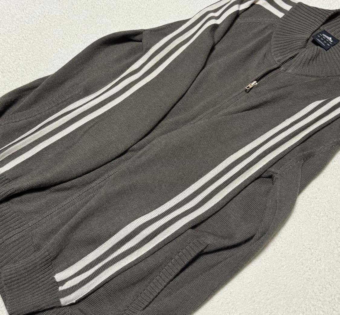 아디다스 일본 카키 니트집업 상품이미지4